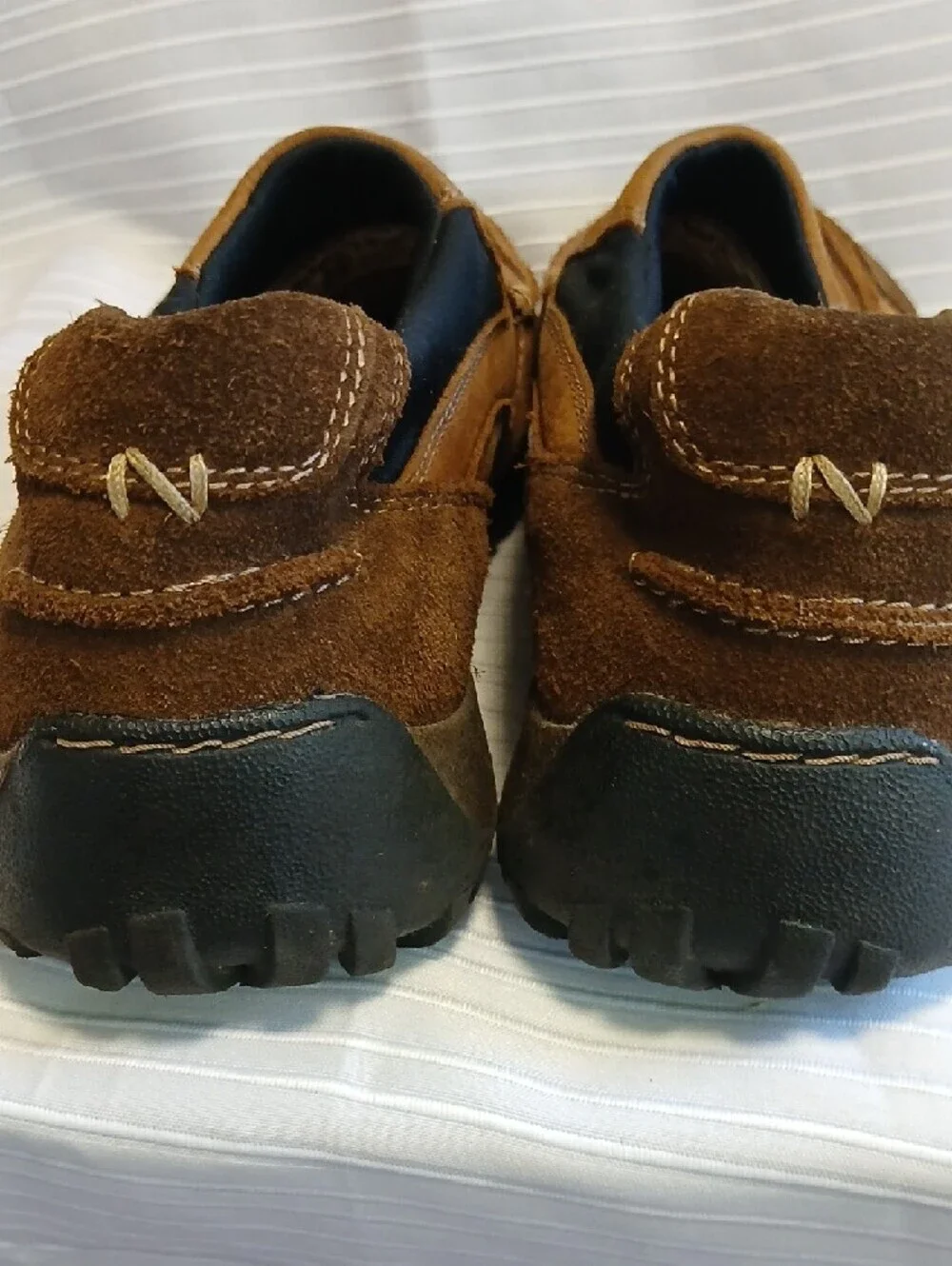 Nunn Bush Men's Tan and Brown Leather Slip-On Loafers